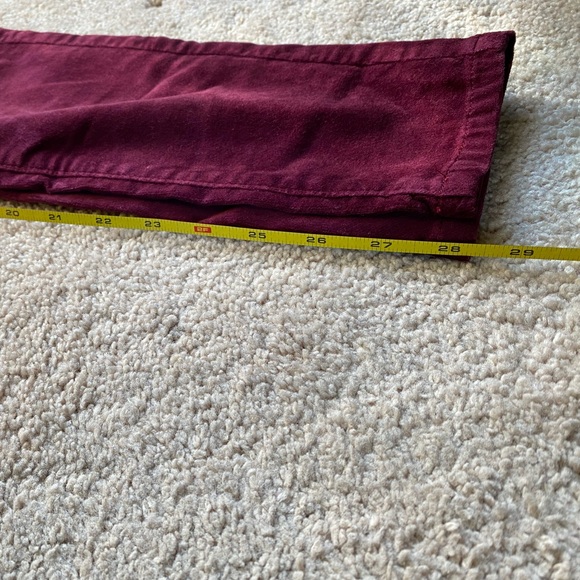 Mauve Garnet Velvet Skinny High Rise Jean Pant - Picture 9 of 10